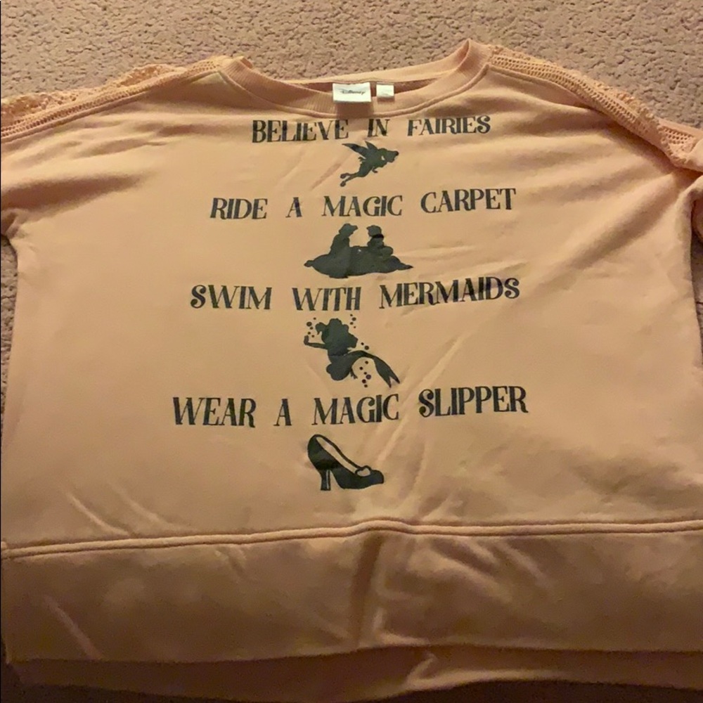 Crochet shoulder Disney pullover